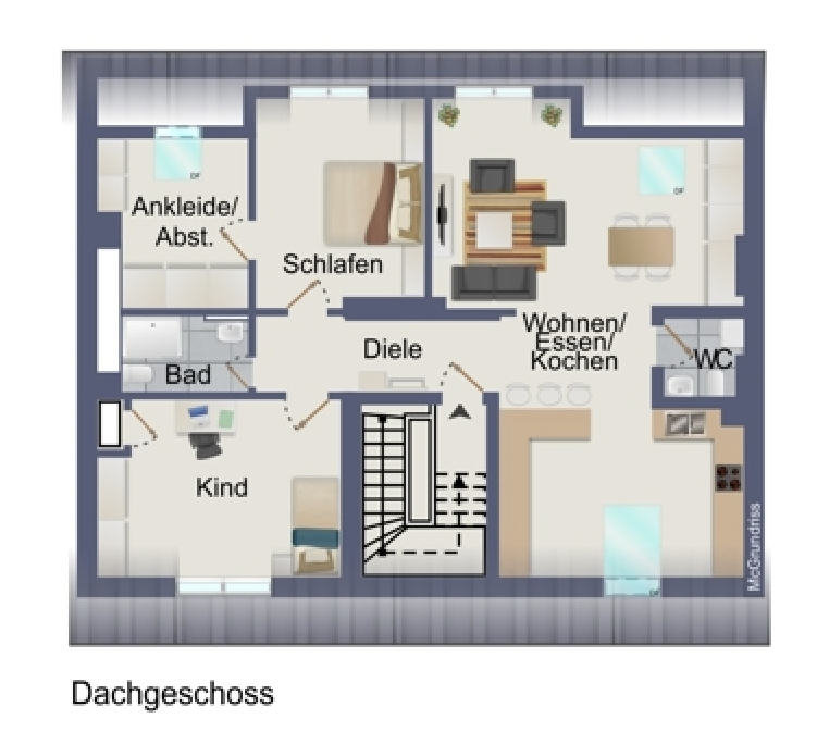 Grundriss Dachgeschosswohnung