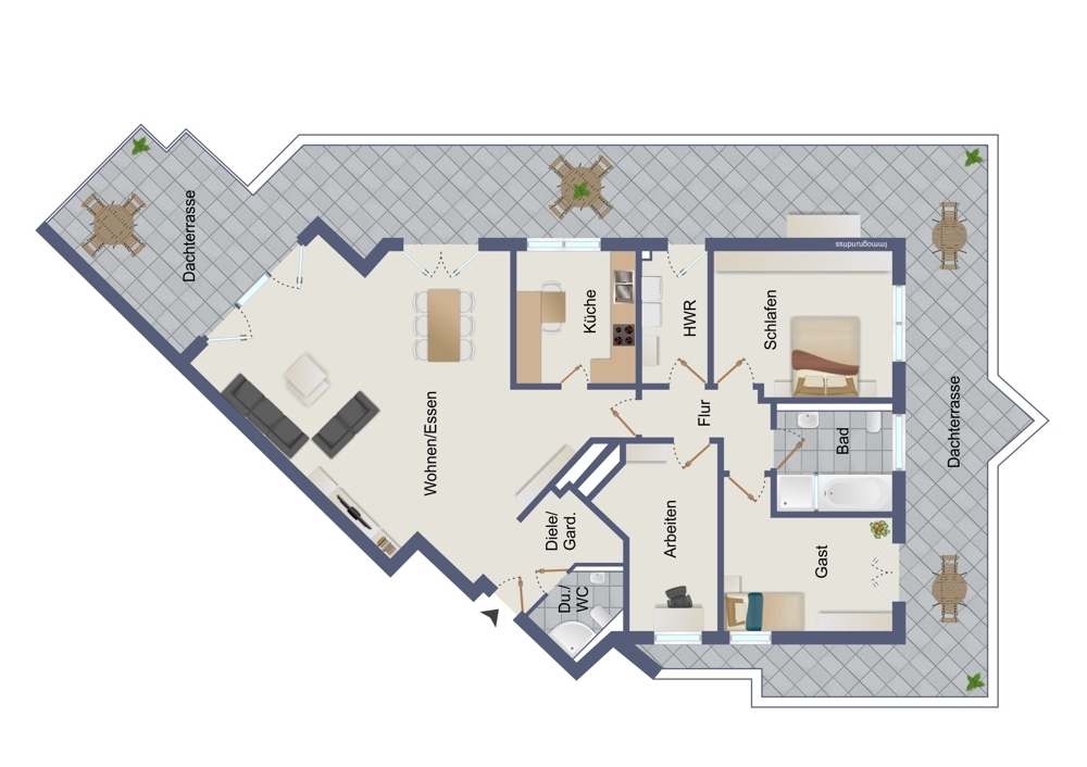 Grundriss Penthouse