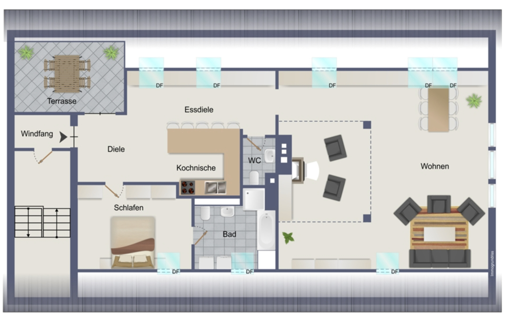 Grundriss Dachstudio