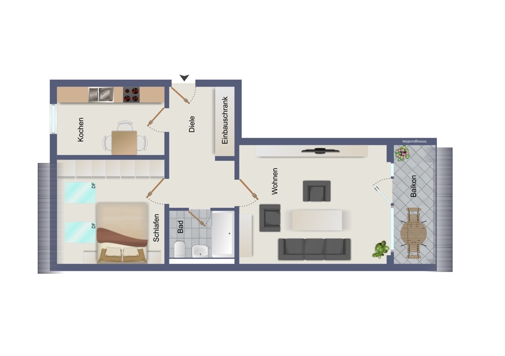 Grundriss Etagenwohnung