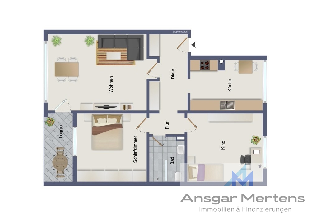 Grundriss Etagenwohnung 