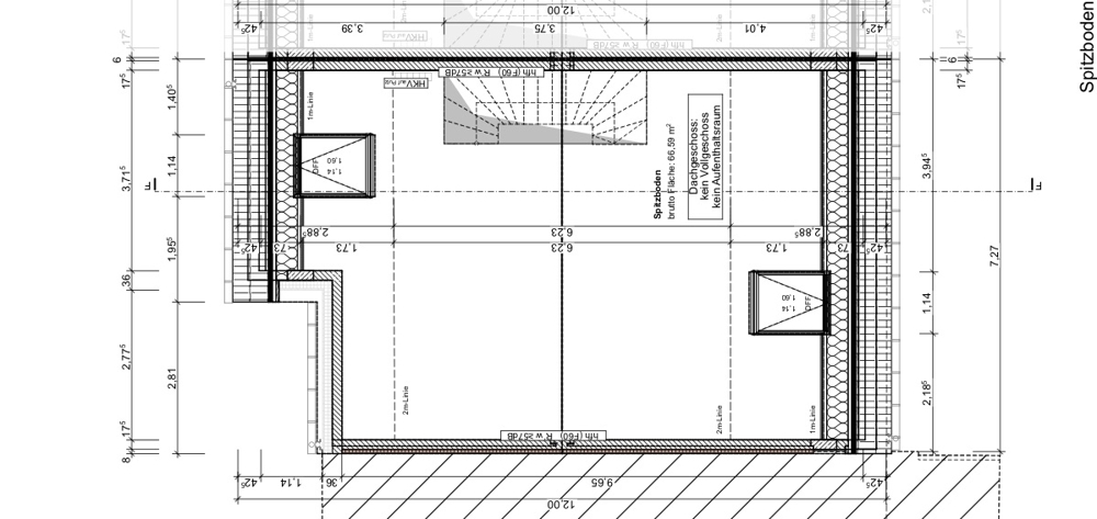 Grundriss Spitzboden